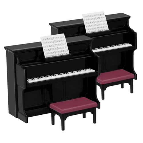 PERSELOSO 2 Sätze Kinderspielzeug kinderzimmer Puppenhaus Musikinstrument Klavier und Hocker Puppenhausklavier Mini-Klavierspielzeug Plastik Black PERSELOSO 2 Sätze Kinderspielzeug kinderzimmer Puppenhaus Musikinstrument Klavier und Hocker Puppenhausklavier Mini-Klavierspielzeug Plastik Black von PERSELOSO