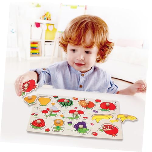 PERSELOSO 2 Sätze Puzzle Früchte Holzspielzeug Frühförderung Lernspielzeug Kreativ und Sicher Für Jungen und Mädchen Geschenk von PERSELOSO