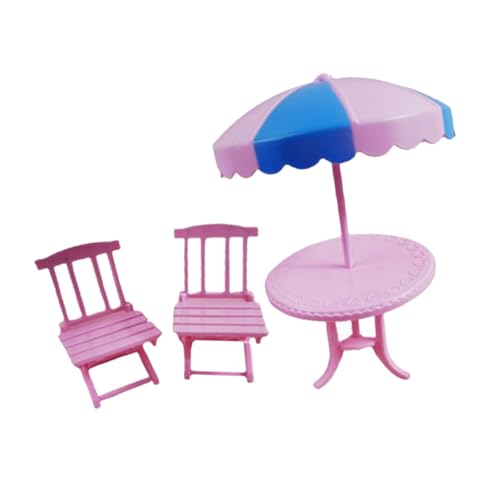PERSELOSO 16cm Miniatur Strand Stühle Regenschirm Puppenhaus Strand Tisch Mini Deck Stuhl Dekorationen Für Mini Zubehör von PERSELOSO