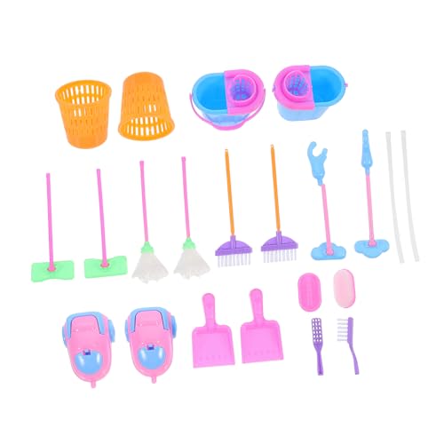 PERSELOSO 2 Sätze à 18 Stück Reinigungswerkzeug-Set Kochutensilien Kleinkindspielzeug Miniatur-puppenhaus-Dekoration Miniatur-szenenmodell Kinderbesen Monster Gel Plastik Colorful PERSELOSO 2 Sätze à 18 Stück Reinigungswerkzeug-Set Kochutensilien Kleinkindspielzeug Miniatur-puppenhaus-Dekoration Miniatur-szenenmodell Kinderbesen Monster Gel Plastik Colorful von PERSELOSO