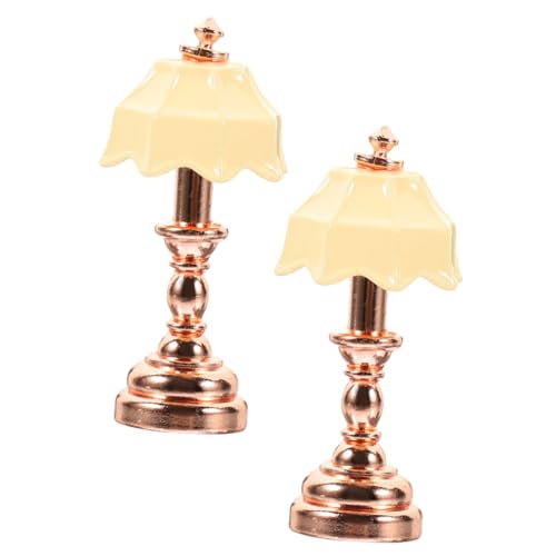 PERSELOSO 2 Stck. puppenhaus nachttischlampe Miniküche Miniatur Mini-Essen Mini- puppenstubenmöbel Dollhouse Furniture Puppenhaus Tischlampe Mini-Schreibtischlampenmodell Eisen PERSELOSO 2 Stck. puppenhaus nachttischlampe Miniküche Miniatur Mini-Essen Mini- puppenstubenmöbel Dollhouse Furniture Puppenhaus Tischlampe Mini-Schreibtischlampenmodell Eisen von PERSELOSO