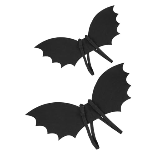 PERSELOSO 2 Stück Fledermausflügel Kinderpartykostüm Haustier Halloween Verkleiden Halloween-Fledermaus-Requisiten Halloween-kostümzubehör Für Partykostüm Für Hunde Black Eva von PERSELOSO