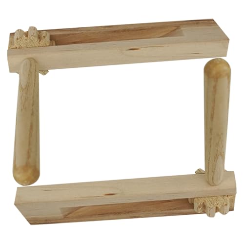 PERSELOSO 2 Stück Holz Castanets Musikinstrumente Rassel für Junge Mädchen Früherziehung Geräuschmacher für Sportveranstaltungen und Party von PERSELOSO