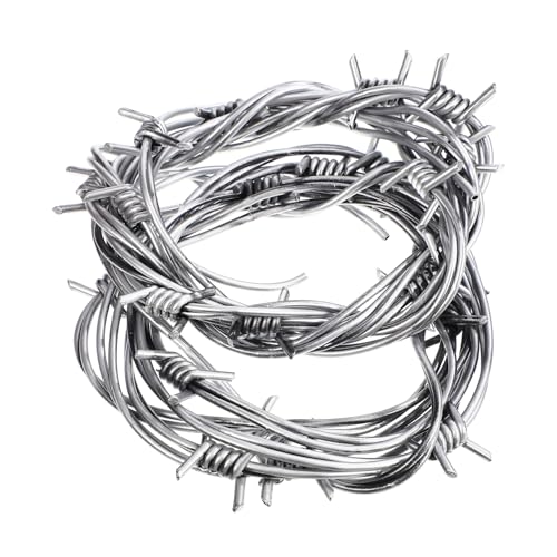 PERSELOSO 2 Stück Imitation Stacheldraht Dekoration für Halloween Realistische Plastikdrahtgirlande für Gruselige Partys und Geisterhäuser PERSELOSO 2 Stück Imitation Stacheldraht Dekoration für Halloween Realistische Plastikdrahtgirlande für Gruselige Partys und Geisterhäuser von PERSELOSO