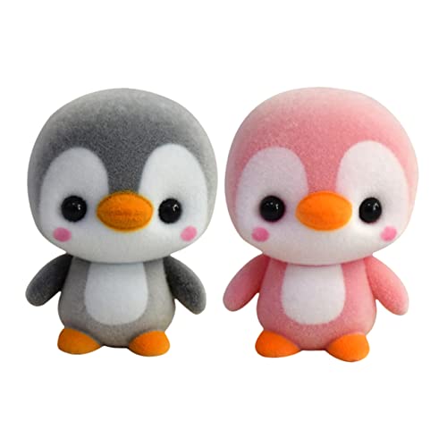 PERSELOSO 2 Stück Kuscheltier Plüsch Pinguin Lebensnahe Plüschtiere für Auto Dekoration und für Besondere Anlässe von PERSELOSO