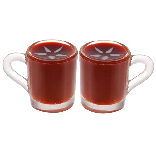PERSELOSO 2 Stück Mini-Kaffeetasse weinachts Weihnachten weinachtsgeschenk Miniatures sammlerstücke Mini-Hausspielzeug für Kinderminiaturspielzeug Harz Light Brown von PERSELOSO