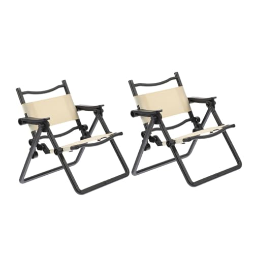 PERSELOSO 2 Stück Mini Klappstuhl Puppenwagen Set Kinderbetten Strand Puppenhaus Stühle Zubehör Puppenwiege Szenenraum Kinderwagen Sand Miniaturhaus Miniaturen Make It von PERSELOSO