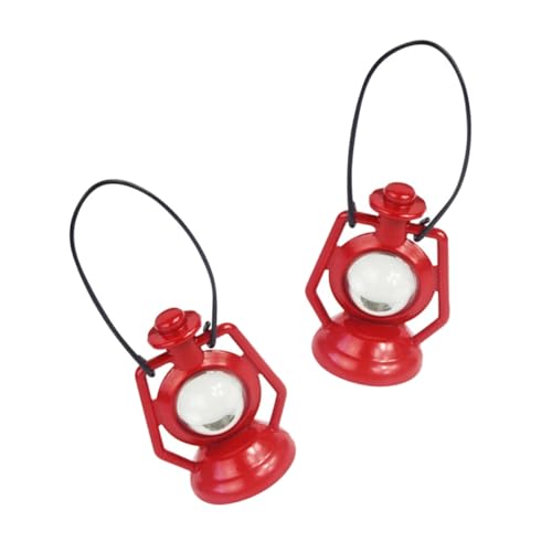 PERSELOSO 2 Stück Mini-Petroleumlampe Puppenhaus-Versorgung Puzzlespielzeug Miniatur-Retro-Laterne deko für Bildungsspielzeug Mini-Dekoration Legierung rot PERSELOSO 2 Stück Mini-Petroleumlampe Puppenhaus-Versorgung Puzzlespielzeug Miniatur-Retro-Laterne deko für Bildungsspielzeug Mini-Dekoration Legierung rot von PERSELOSO