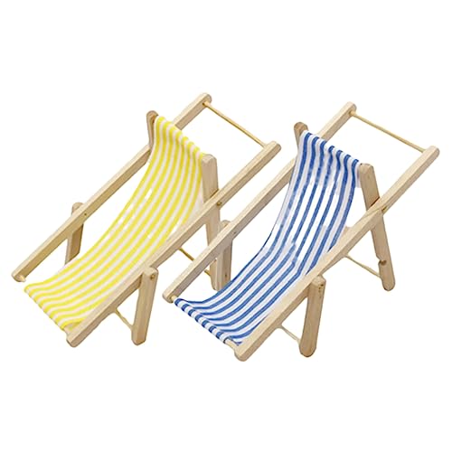 PERSELOSO 2 Stück Mini Strandstuhl Deko Faltbare Liegestühle für Puppenhaus und Mikrolandschaft Kinderzimmer Deko Gelb Blau für Miniaturgärten und Partydekorationen PERSELOSO 2 Stück Mini Strandstuhl Deko Faltbare Liegestühle für Puppenhaus und Mikrolandschaft Kinderzimmer Deko Gelb Blau für Miniaturgärten und Partydekorationen von PERSELOSO