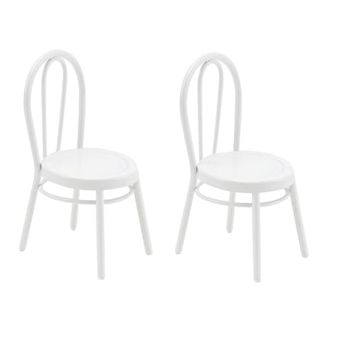 PERSELOSO 2 Stück Mini-Stuhl Kleine Stuhldekoration Mini-hausversorgung Iron-Emulation-Stuhl Kleine Stuhlverzierung Dekorativer Gefälschter Stuhl Nachahmung Stuhlmodell Weiß Eisen PERSELOSO 2 Stück Mini-Stuhl Kleine Stuhldekoration Mini-hausversorgung Iron-Emulation-Stuhl Kleine Stuhlverzierung Dekorativer Gefälschter Stuhl Nachahmung Stuhlmodell Weiß Eisen von PERSELOSO