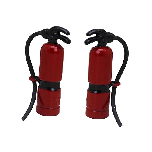 PERSELOSO 2 Stück Mini-feuerlöscher DIY Mini Werkzeuge Kleines Hausgerät Schlüsselanhänger-anhänger Dekorative Feuerlöschermodelle Miniatur-Outdoor-Tools Mini-hausschmuck Legierung Rot von PERSELOSO