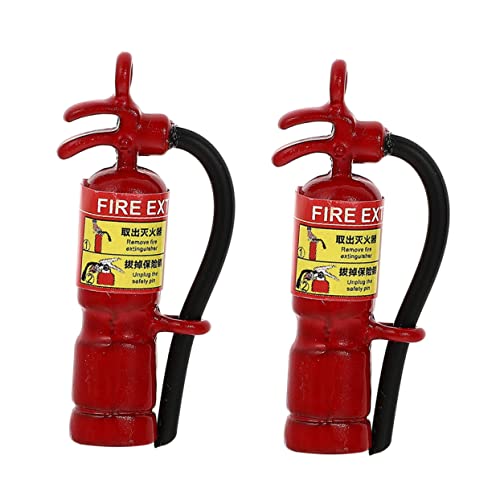 PERSELOSO 2 Stück Mini-feuerlöscher Puppenhaus-feuerlöscher Miniatur-feuerlöscher Feuer Im Puppenhaus Klein Mini-hausverzierung Mini-hausfeuerlöscher-Modelle Mini-hausschmuck Legierung von PERSELOSO
