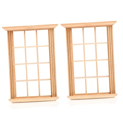 PERSELOSO 2 Stück Miniatur Fensterrahmen für Puppenhäuser aus Hochwertigem Maßstab für Kreative DIY Projekte und Puppenhaus Dekoration für Gestaltung von Schlafzimmern und Anderen Räumen PERSELOSO 2 Stück Miniatur Fensterrahmen für Puppenhäuser aus Hochwertigem Maßstab für Kreative DIY Projekte und Puppenhaus Dekoration für Gestaltung von Schlafzimmern und Anderen Räumen von PERSELOSO