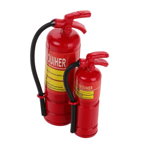 PERSELOSO 2 Stück Puppenhaus-Feuerlöscher Mini-Feuerlöscher Grube Auto Miniatur Bausatz Mikrospielzeug-Feuerlöscher Mini- -Feuerlöscher -Feuerlöscher klein Plastik rot von PERSELOSO