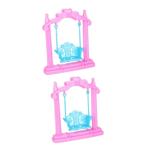 PERSELOSO 2 Stück Puppenhaus Schaukel Mädchen Mini Mädchen Zubehör Für Mädchen Puppe Mini Puppenhaus Schaukelstuhl Modell Simulation Schaukel Requisite Puppenschaukeln von PERSELOSO