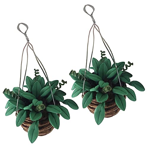 PERSELOSO 2 Stück Puppenhaus Topfpflanze Hängende Blumentöpfe Mini-blumentopf Künstliche Pflanzen Zimmerpflanzen Mini-Bonsai-Topf Mini-Bonsai-Modell Kleine Topfpflanze Green Harz PERSELOSO 2 Stück Puppenhaus Topfpflanze Hängende Blumentöpfe Mini-blumentopf Künstliche Pflanzen Zimmerpflanzen Mini-Bonsai-Topf Mini-Bonsai-Modell Kleine Topfpflanze Green Harz von PERSELOSO