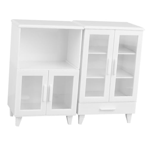 PERSELOSO 2 Stück Puppenhaus-miniaturschrank-Modelle, Miniatur-puppenhaus, Spielzeugschrank, Puppenhaus, Miniatur-kommode, Regal, Schrank, Requisiten Für Mini-hausmöbel, Zubehör PERSELOSO 2 Stück Puppenhaus-miniaturschrank-Modelle, Miniatur-puppenhaus, Spielzeugschrank, Puppenhaus, Miniatur-kommode, Regal, Schrank, Requisiten Für Mini-hausmöbel, Zubehör von PERSELOSO