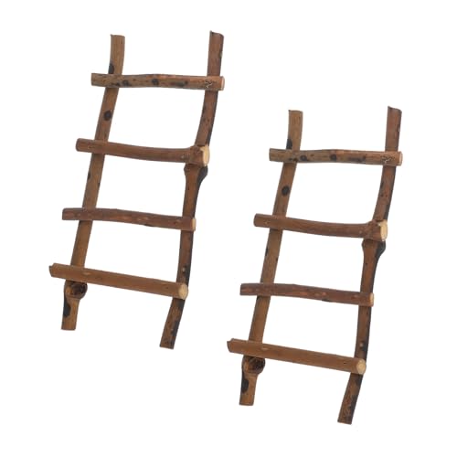 PERSELOSO 2 Stück Rattan Leiter Dekorative Gartenornamente für Miniaturhäuser und Landschaftsmodelle für Fotografie und Kreative Bastelprojekte PERSELOSO 2 Stück Rattan Leiter Dekorative Gartenornamente für Miniaturhäuser und Landschaftsmodelle für Fotografie und Kreative Bastelprojekte von PERSELOSO