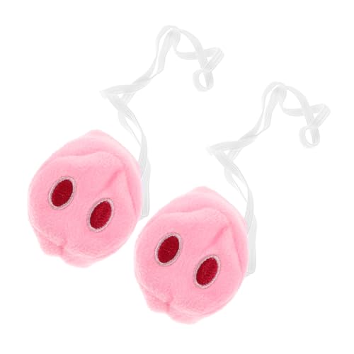 PERSELOSO 2 Stück Schweinenase Simulation Tiernase Cosplay Tiernase Schweinekostüm Zubehör Nasenkostüm Tragbare Tiernase Verkleidung Tiernase Halloween Nase Gefälschte Tiernase von PERSELOSO