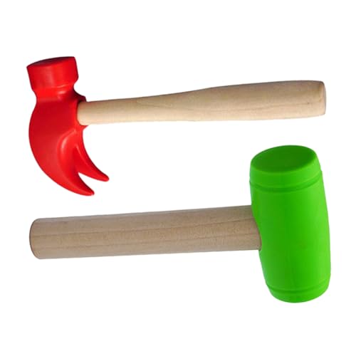 PERSELOSO 2 Stück Teiliges Simulation Holzhammer Grüner Mallet und Roter Klauenhammer für Rollenspiel und Wartungswerkzeuge für Kreative Aktivitäten und Lernspiele PERSELOSO 2 Stück Teiliges Simulation Holzhammer Grüner Mallet und Roter Klauenhammer für Rollenspiel und Wartungswerkzeuge für Kreative Aktivitäten und Lernspiele von PERSELOSO