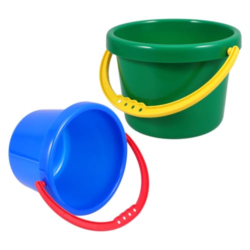 PERSELOSO 2 Stück Teiliges Strandspielzeug Eimer Tragbarer Sandbucket für Multi Use Sandspielzeug Leicht und Langlebig für Strand Sandkasten und Wasserspaß von PERSELOSO