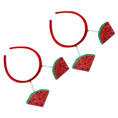 PERSELOSO 2 Stücke Wassermelonen Stirnbänder für Lustiger Haarschmuck für Partys Feste und Karneval Realistisches Obstdesign für Mädchen Robuste und Langlebige Kopfbedeckungen von PERSELOSO