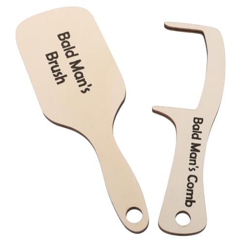 PERSELOSO 2-teiliger Lustiger Geschenkkamm Für Männer Mit Glatze, Für Männer Gegen Haarausfall, Lustiges Set Aus Haarloser Kämmbürste Und Zahnlosem Kamm Aus Holz PERSELOSO 2-teiliger Lustiger Geschenkkamm Für Männer Mit Glatze, Für Männer Gegen Haarausfall, Lustiges Set Aus Haarloser Kämmbürste Und Zahnlosem Kamm Aus Holz von PERSELOSO