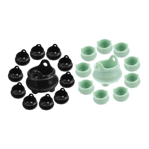 PERSELOSO 20 Stück Halloween-miniatur-hauszubehör Mini-kessel Kind Machen Stütze Klein Halloween-schmuck Für Baum Party Szene Vers Figur Halloween-masse Plastik von PERSELOSO