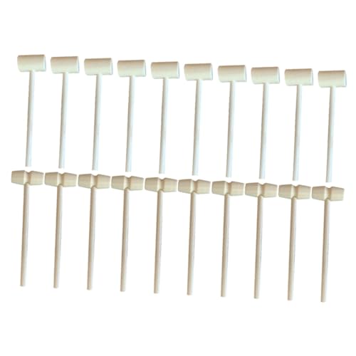 PERSELOSO 20 Stück Mini Holzhammer Teiliges Multifunktionale Holzhammer für Kuchen und Bastelprojekte Sicher und Leicht für Kleine Hände PERSELOSO 20 Stück Mini Holzhammer Teiliges Multifunktionale Holzhammer für Kuchen und Bastelprojekte Sicher und Leicht für Kleine Hände von PERSELOSO
