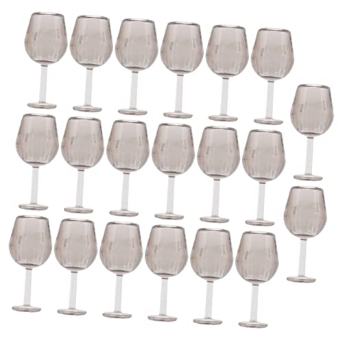 PERSELOSO 20 Stück Mini Weinglas Cocktail Schwimmende Weingläser Miniatur Mikro Kelch Puppenbrille Mikro-landschaftsbrille Mini-hausdekoration Mini-hausgläser Mini-Brille Plastik von PERSELOSO