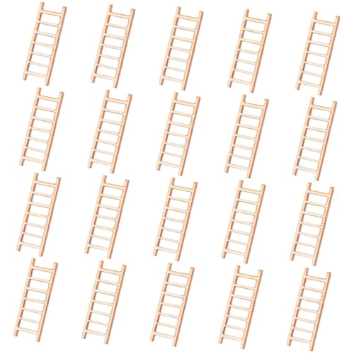 PERSELOSO 20 Stück Miniatur Holzleitern Puppenhaus Zubehör DIY Miniatur Treppen für Kreative Mini Landschaften und Deko für Sammler PERSELOSO 20 Stück Miniatur Holzleitern Puppenhaus Zubehör DIY Miniatur Treppen für Kreative Mini Landschaften und Deko für Sammler von PERSELOSO