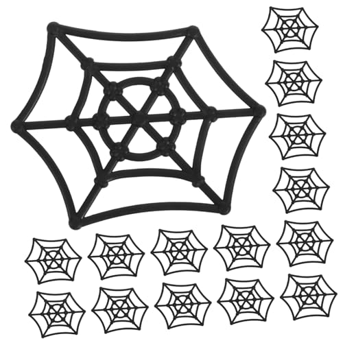 PERSELOSO 20 Stück Spinnennetz Mini Spinnen Figuren Ornamente Netz Shooter Animiertes Spinnennetz Fenster Eckdekor Gruselige Halloween Spinnennetz Dekoration Halloween Spinnnetz von PERSELOSO
