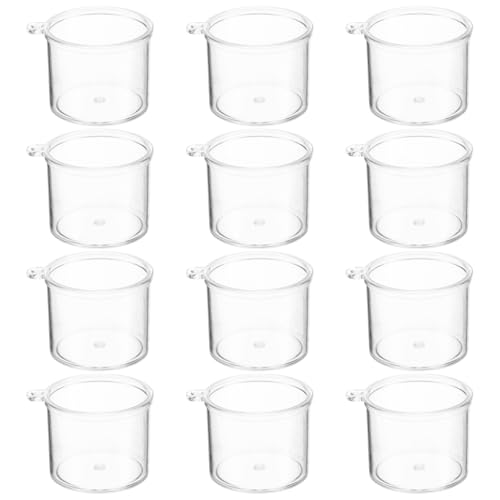 PERSELOSO 20 Stück Teiliges Mini Mousse Becher Transparente Puppenhaus Getränkebecher für DIY Miniatur Lebensmittelprojekte Kreative Bastelideen aus Sicherem Kunststoff von PERSELOSO