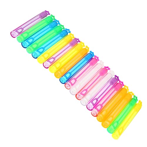 PERSELOSO 20Stücke Blasenstab Flaschen Set Blasenspielzeug für Mehrfarbige Seifenblasen Stäbe für Hochzeiten Partys und Freizeitaktivitäten Langlebig und Sicher von PERSELOSO