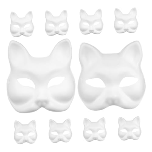 PERSELOSO 20Stücke Katzen und Masken zum Weiße Papiermasken für DIY Projekte Bastelset für Halloween und Karneval Leicht und Sicher PERSELOSO 20Stücke Katzen und Masken zum Weiße Papiermasken für DIY Projekte Bastelset für Halloween und Karneval Leicht und Sicher von PERSELOSO