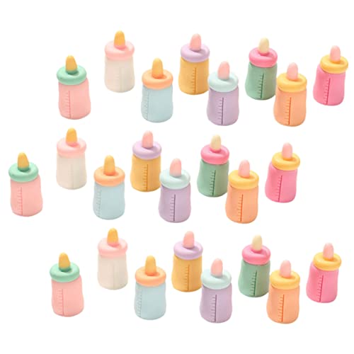 PERSELOSO 24 Stück Mini simulierte Babyflasche für kinderspielzeug mockin Puppenflaschen Mini-Essen Schmuck vorgeben Modell-Minihaus- Harz von PERSELOSO