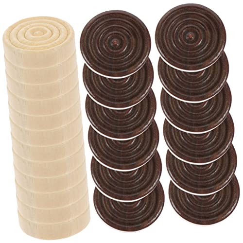 PERSELOSO 24 Stück Teiliges Holz Schach und Dame Spielsteine Robustes Brettspiel Zubehör Leichte und Tragbare Schachfiguren für Erwachsene aus Sicherem Holz Gefertigt PERSELOSO 24 Stück Teiliges Holz Schach und Dame Spielsteine Robustes Brettspiel Zubehör Leichte und Tragbare Schachfiguren für Erwachsene aus Sicherem Holz Gefertigt von PERSELOSO