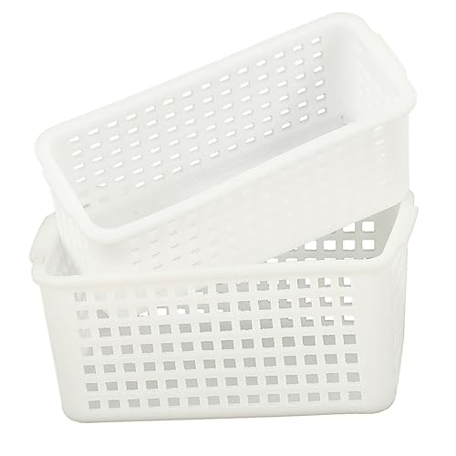 PERSELOSO 2Er-Packung Puppenhaus-Aufbewahrungskorb rechteckig Miniatur Lagerung büro Dekoration Office Decoration Geschenkeidee bastelzeug Möbel Mini-Hausbedarf Plastik Weiß PERSELOSO 2Er-Packung Puppenhaus-Aufbewahrungskorb rechteckig Miniatur Lagerung büro Dekoration Office Decoration Geschenkeidee bastelzeug Möbel Mini-Hausbedarf Plastik Weiß von PERSELOSO