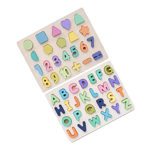 PERSELOSO 2Sätze Holzpuzzle Für Buchstabenbausteine Lernspielzeug Für Jahre Fördert Die Kognitive Entwicklung Und Eltern Junge Mädchen Interaktion von PERSELOSO