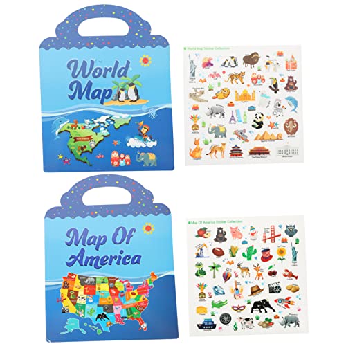 PERSELOSO 2Sätze Kreatives Stickerbuch für Teiliges mit Wiederverwendbaren Aufklebern für Kleinkinder und Vorschulkinder Fördert Spielerisches Lernen und Kreativität PERSELOSO 2Sätze Kreatives Stickerbuch für Teiliges mit Wiederverwendbaren Aufklebern für Kleinkinder und Vorschulkinder Fördert Spielerisches Lernen und Kreativität von PERSELOSO