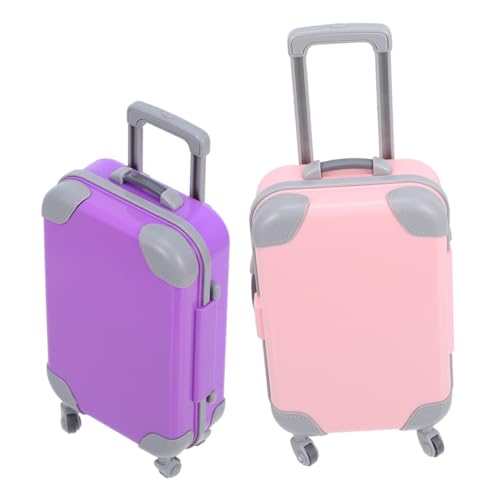 PERSELOSO 2St Puppenkoffer Mini-Koffer Spielzeugkoffer Luggage für Puppen Kinderkoffer Puppen babyzimmer Requisiten Reisebehälter Puppenhaus Koffer Rollkoffer aus Kunststoff Abs PERSELOSO 2St Puppenkoffer Mini-Koffer Spielzeugkoffer Luggage für Puppen Kinderkoffer Puppen babyzimmer Requisiten Reisebehälter Puppenhaus Koffer Rollkoffer aus Kunststoff Abs von PERSELOSO