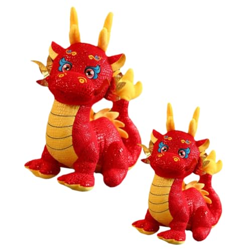 PERSELOSO 2Stücke Drachen Maskottchen Gefüllte Drachenpuppe Kawaii Neujahrs Dekoration für Drachenjahr PERSELOSO 2Stücke Drachen Maskottchen Gefüllte Drachenpuppe Kawaii Neujahrs Dekoration für Drachenjahr von PERSELOSO