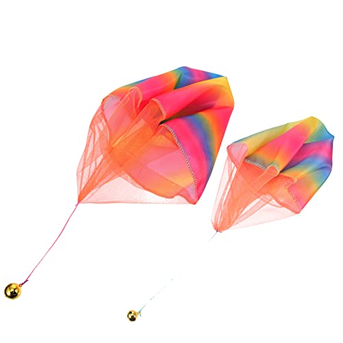 PERSELOSO 2Stücke Handwurf Fallschirmspielzeug für Leicht und Sicher und Regenbogen Design Gartenspielzeug für Jungen und Outdoor Aktivitäten PERSELOSO 2Stücke Handwurf Fallschirmspielzeug für Leicht und Sicher und Regenbogen Design Gartenspielzeug für Jungen und Outdoor Aktivitäten von PERSELOSO