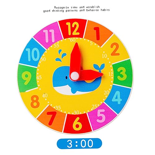 PERSELOSO 2Stücke Holz Lernspielzeug Cartoon Uhr mit Wal und Pädagogisches für Kognitive Entwicklung Fördert Zeitverständnis und Hand Augen Koordination PERSELOSO 2Stücke Holz Lernspielzeug Cartoon Uhr mit Wal und Pädagogisches für Kognitive Entwicklung Fördert Zeitverständnis und Hand Augen Koordination von PERSELOSO