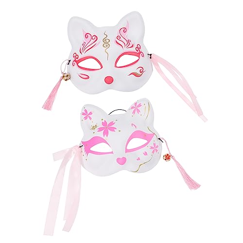 PERSELOSO 2Stücke Japanische Katzenmaske Halbgesicht Cosplay Requisiten für Kostümpartys Bars und Maskeraden und Bequeme Katzenmaske für Kreative Looks und Dekoration PERSELOSO 2Stücke Japanische Katzenmaske Halbgesicht Cosplay Requisiten für Kostümpartys Bars und Maskeraden und Bequeme Katzenmaske für Kreative Looks und Dekoration von PERSELOSO