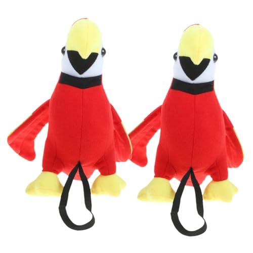 PERSELOSO 2Stücke Plüsch Papagei der Schulter Lebensechte Piratenvogel Requisite Leicht und Kompakt Kostümpartys und Kinderverkleidungen für Halloween von PERSELOSO