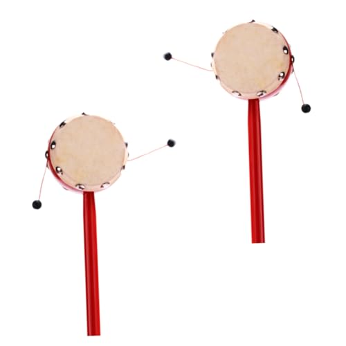 PERSELOSO 2Stücke Rasseltrommel Schüttelspielzeug aus Hochwertigem Schafsleder mit Holzgriff Traditionelles Chinesisches Musikinstrument für Junge Mädchen PERSELOSO 2Stücke Rasseltrommel Schüttelspielzeug aus Hochwertigem Schafsleder mit Holzgriff Traditionelles Chinesisches Musikinstrument für Junge Mädchen von PERSELOSO
