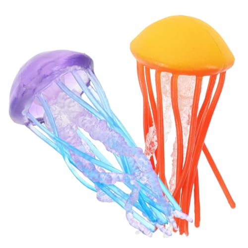 PERSELOSO 2Stücke Realistische Quallenmodell Figuren Künstliche Wasserkreaturen Dekoration Für Garten Und Aquarium Quallen Für Lernzwecke von PERSELOSO