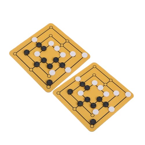 PERSELOSO 2er-Set Mühle-Spiel – Traditionelles Strategie-brettschach, Langlebiges Denksport-brettspiel Für Anfänger, Das Geduld Entwickelt PERSELOSO 2er-Set Mühle-Spiel – Traditionelles Strategie-brettschach, Langlebiges Denksport-brettspiel Für Anfänger, Das Geduld Entwickelt von PERSELOSO