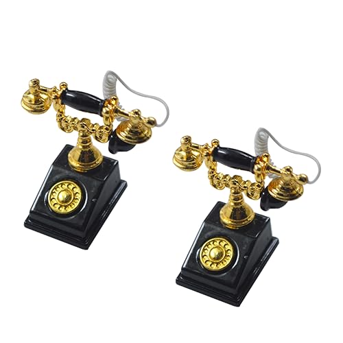 PERSELOSO Elegantes Miniatur-Telefon Für Zuhause 2 Stück Legierung Vintage-mini-Telefon Für Sammler von PERSELOSO